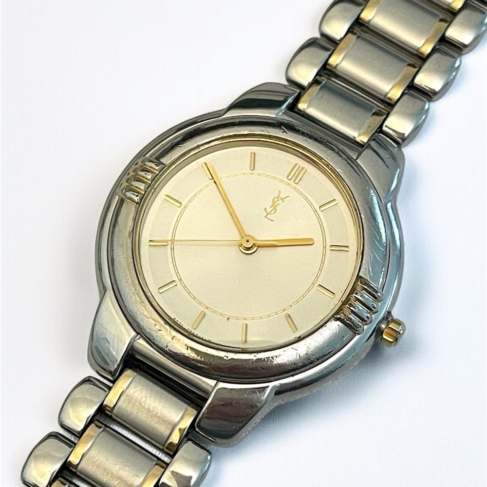 Vintage Yves Saint Laurent Two Tone Watch